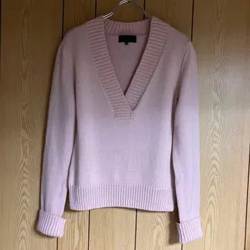 UNTITLED V넥 니트 핑크 사이즈 2