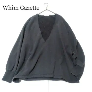 Whim Gazette 맨투맨 V넥 풀오버 차콜 그레이