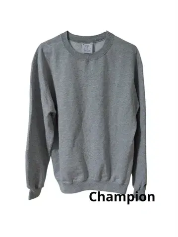 챔피온 그레이 맨투맨 트레이닝복 원포인트 무지