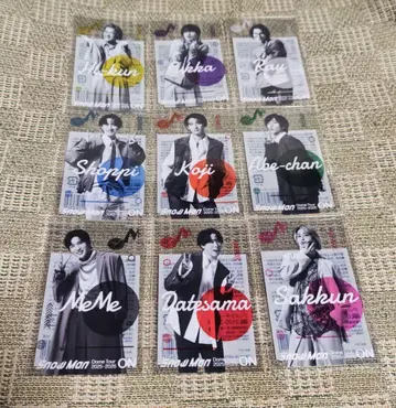 SnowMan 클리어 스티커 ON 투어 회장 한정판 스노우맨 영화 전단지