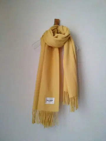 미라 오웬 겨울 울 100% 머플러 스톨 산황색