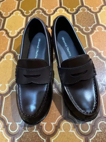 브라운 로퍼 38 24cm 방수 레인 신발