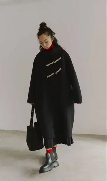 [ 구제 의류 ] FASHIRU 오버 사이즈 더플 코트 네이비