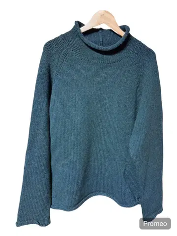 MASSES 마시스 모크넥 니트 스웨터 그린 M