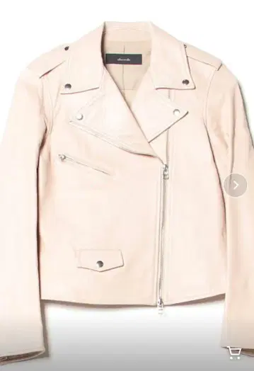 베이지 천연 가죽 싱글 라이더 자켓