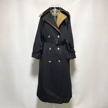 HAIKARA 블랙 트렌치코트