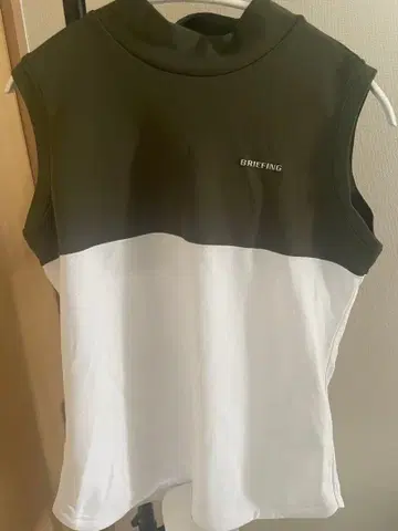 BRIEFING 여성용 M 슬리브리스 셔츠 올리브 그린