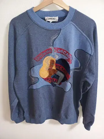 디즈니 로저 래빗 맨투맨 자수 트레이닝복