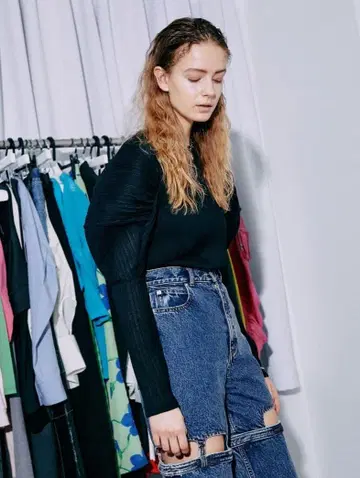 MAISON SPECIAL 버블 슬리브 탑