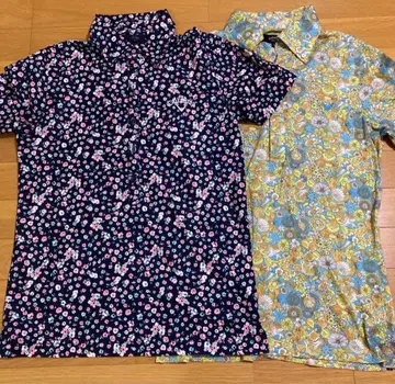 2장 세트!! callaway 골프웨어 스포츠 웨어 피케 셔츠 꽃무늬