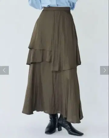 밑단 슬릿 캉캉 스커트