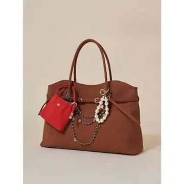 snidel 소프트 벨트 토트백 브라운