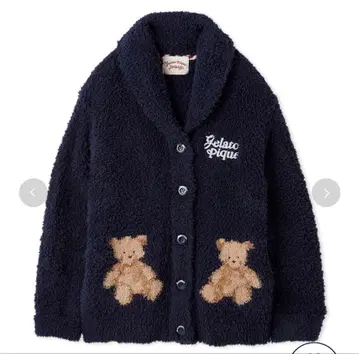 젤라또피케 홀리데이 스노우 베어 가디건 네이비 프리 젤라피케