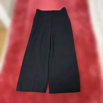 띠어리 와이드 팬츠 4 여성용 L 사이즈 블랙 허리밴딩