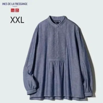 유니클로 이네스 바지 핀턱 셔츠 블라우스