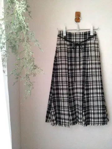 미라 오웬 가을/겨울 스커트 체크 트위드
