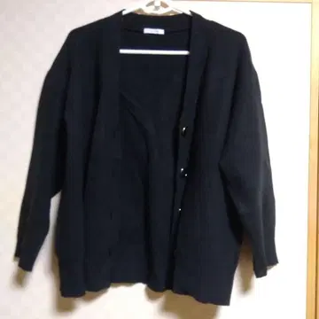 블랙 긴팔 가디건