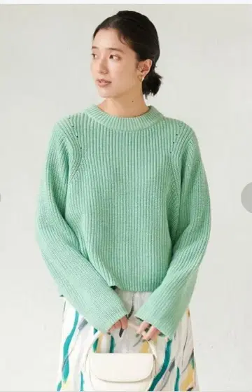 아제 크루넥 풀오버 니트 green label relaxing