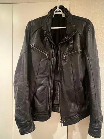 Haruf 하 더블 지퍼/램 가죽 라이더 자켓/L