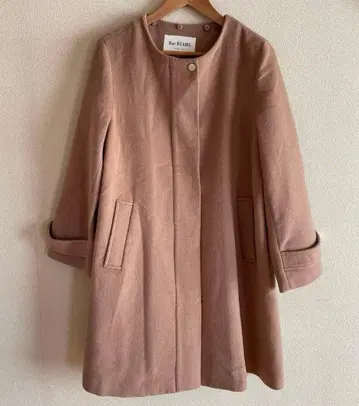 레이빔즈 카멜색 코트 후드 부착 사이즈 1