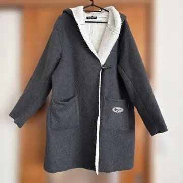 드럭 스토어즈 후드 부착 롱 코트 F 사이즈