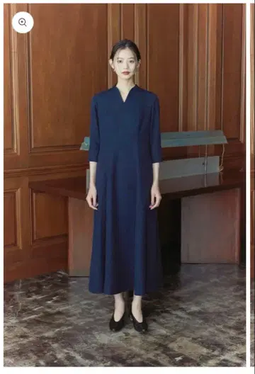 아우디 audire Catherine flare dress 네이비