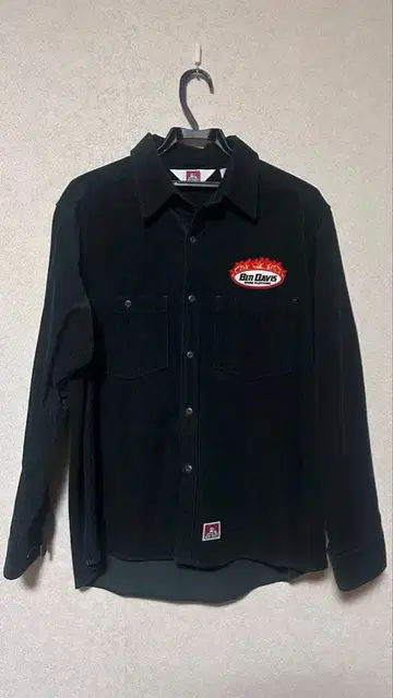 Ben Davis 짙은 녹색 긴팔 셔츠