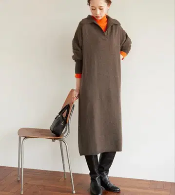 저널 스탠다드 relume 폴로 니트 원피스 폭스 울 고급