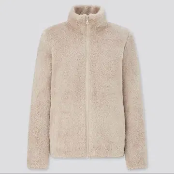 유니클로 퍼 플리스 자켓 WOMEN XL 내추럴