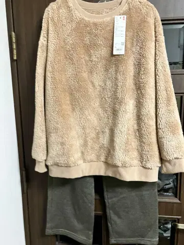 UNIQLO 택 포함 패리 플리스 세트 XL