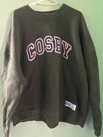 COSBY 맨투맨 XL 그린 칼리지 로고