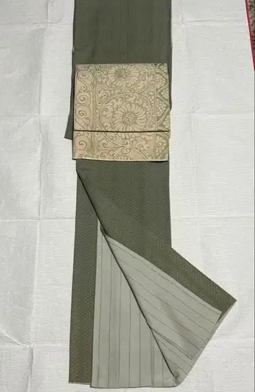 이중 기모노 코몬 순수 실크