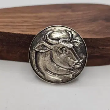 레어 수컷 황소 헤드 오비 장식 금장 장식 일본 의류 빈티지