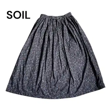 SOIL 플라워 프린트 롱 스커트