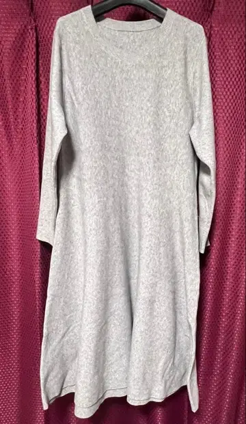 그레이 니트 롱 원피스 M