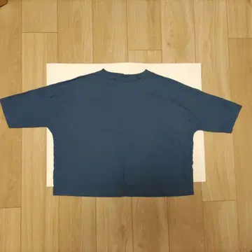 파란색 100% 코튼 반팔 티셔츠