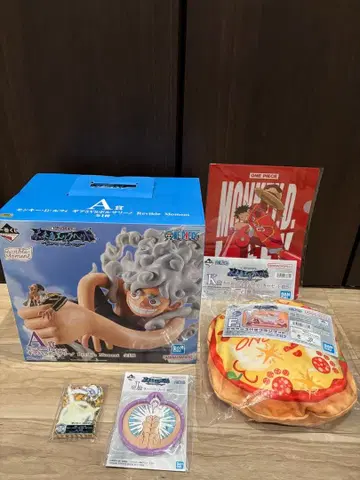 5세트 제일복권 원피스 에그헤드 루피 피규어 담요