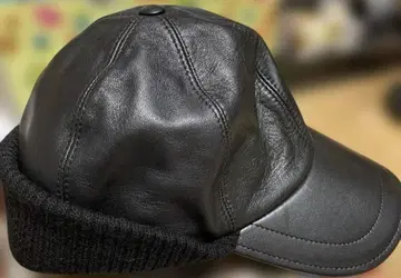 SORBATTI 브랜드 블랙 천연 가죽 캡 니트 포함