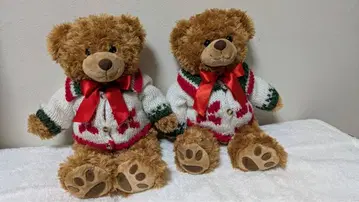 곰 봉제 인형 2체