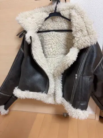 MURUA 빈티지 라이크 페이크 무스탕 자켓 브라운 컨디션 최상