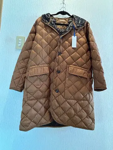 [택 포함 미사용 새상품] OMNES 다이아 퀼트 롱 다운 코트