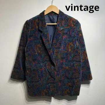 [ 새상품급 ] 페이즐리 무늬 테일러드 자켓 코트 개성적