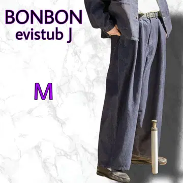 BONBON 봉봉 와이드 턱 데님 팬츠 evistub M