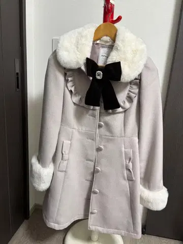 AnkRouge 롱 코트 라이트 핑크