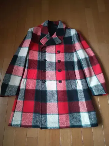 사이즈 2 프리티 그린 Pretty Green 체크 무늬 코트