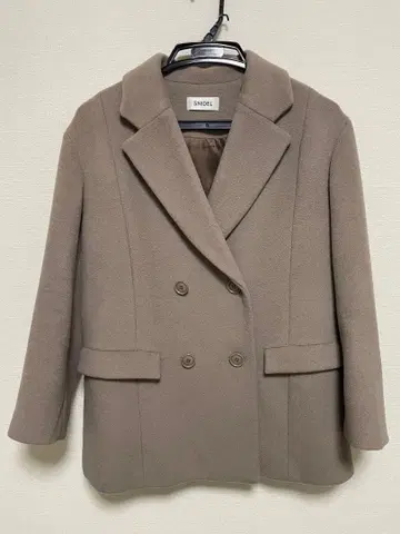SNIDEL 베이지 더블 브레스트 체스터 코트
