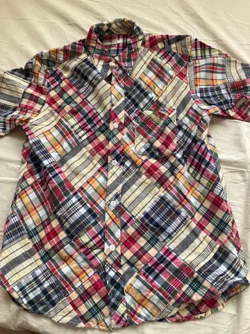 AIGLE 반팔 체크 셔츠 멀티 컬러