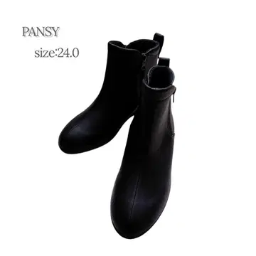 [새상품급] PANSY 부츠 숏부츠 블랙 체크