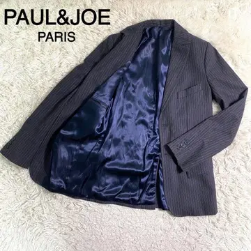 폴앤조 파리 다크 그레이 컬러 스트라이프 패턴 자켓