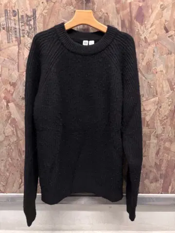 Uniqlo U 블랙 리브 니트 스웨터 L